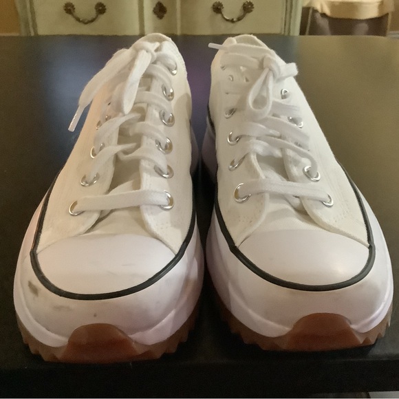 Converse White Platform Sneakers - Picture 2 of 12